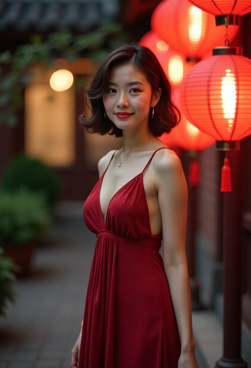 放映厅外巷灯与铁门